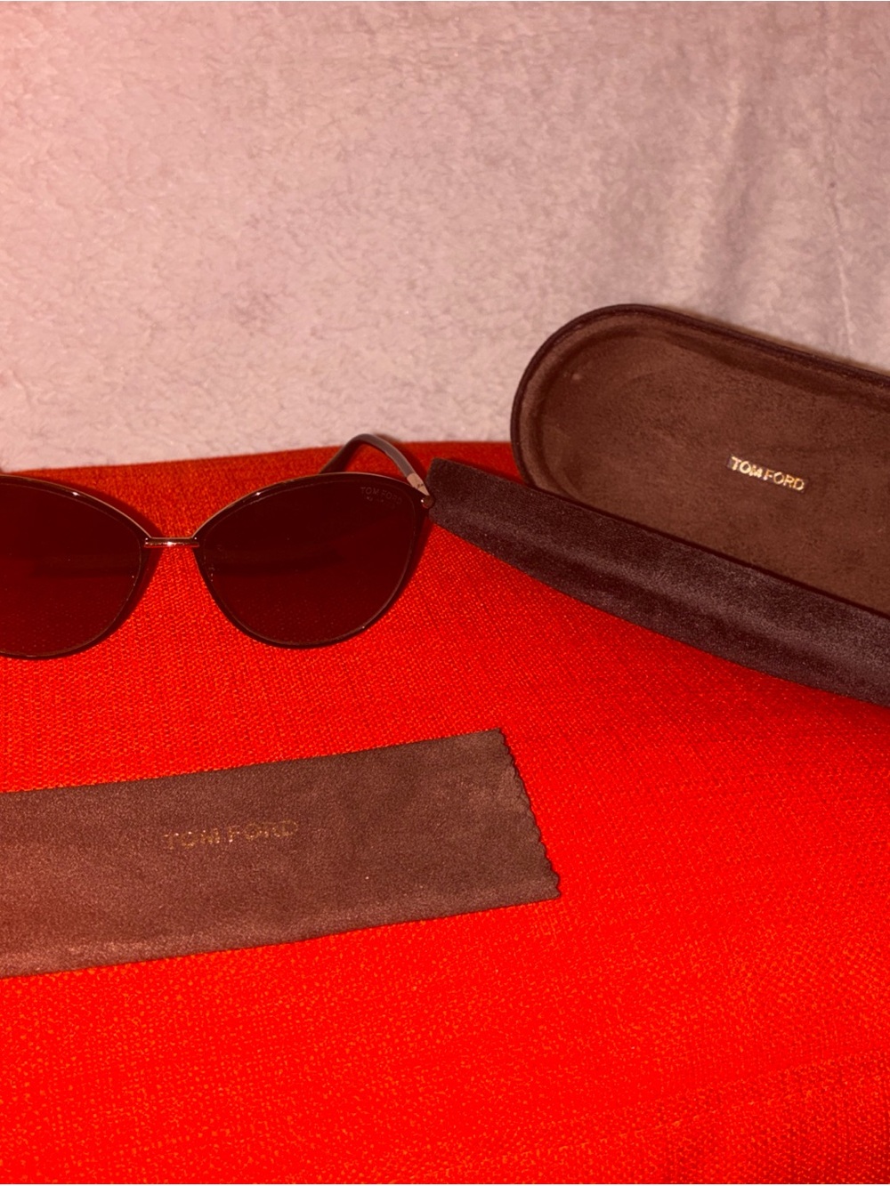 Tom Ford Penelope TF320 28D Black/Gold Metal Sunglasses Frame 59-15-130 W Case